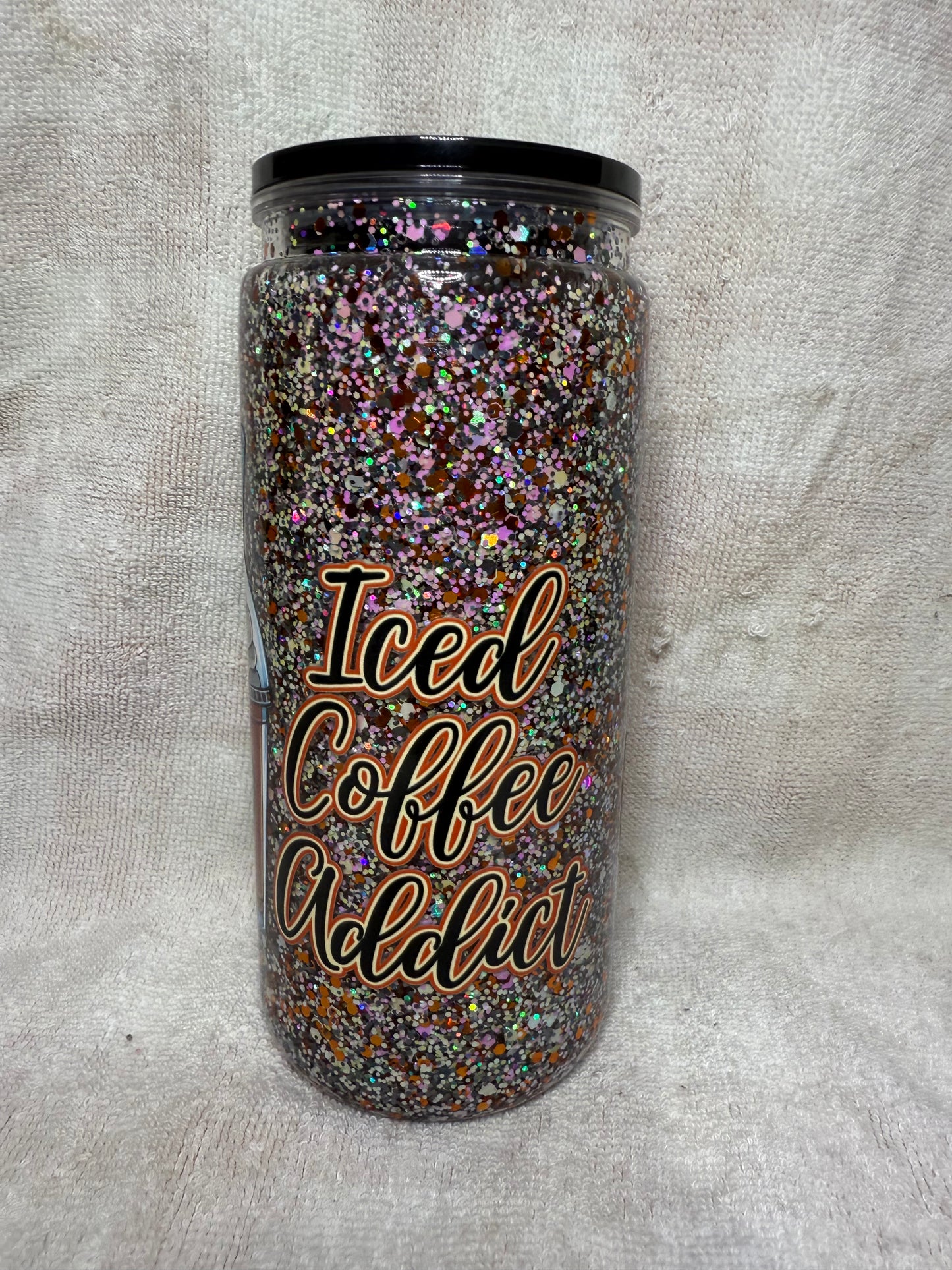 Acrylic Iced Coffee Addict Snow Globe