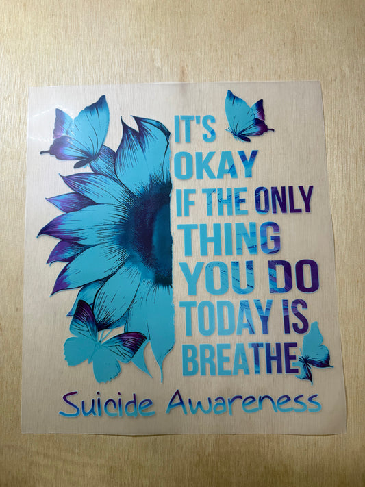 Suicide Awareness DTF Transfer