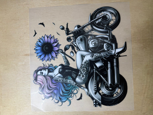 Girl & Bike DTF Transfer