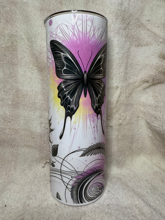 Tall Butterfly Tumbler